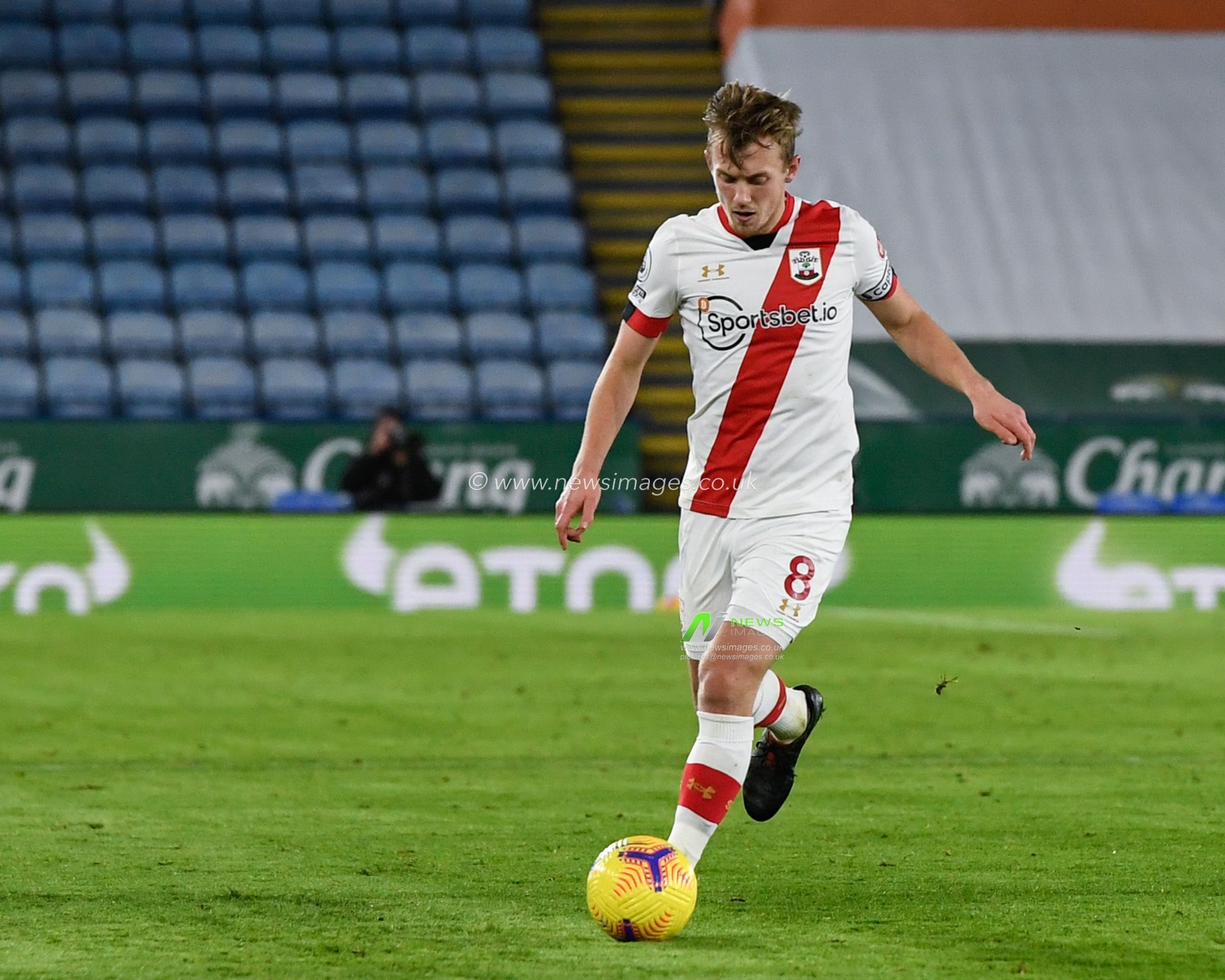 James Ward-Prowse #8 of Southampton with the ball