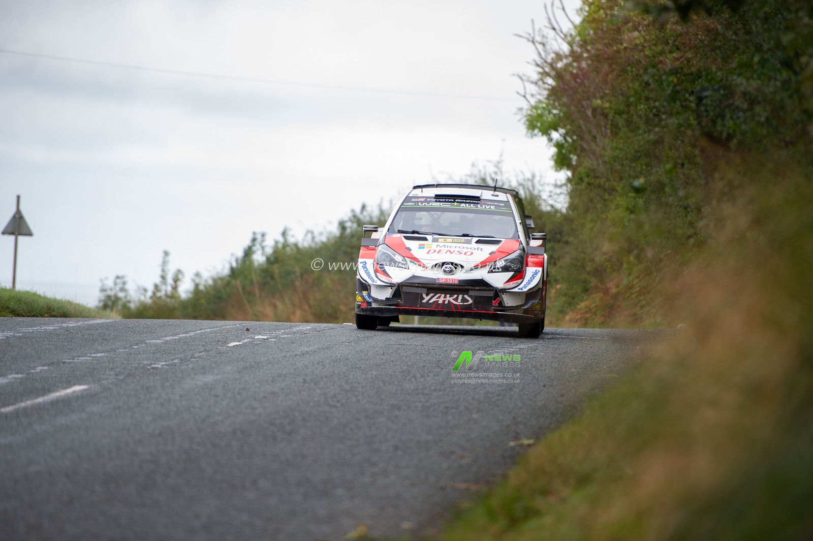 6th October 2019, Wales ; Wales Rally GB 2019 between Great Orme and Alwen stages: Ott TANAK & Co Driver Martin JERVEOJA competing in the Toyota Yaris WRC for Toyota Gazoo Racing WRT closing in on their Rally Wales 2019 title 

Credit: Gareth Dalley/News Images