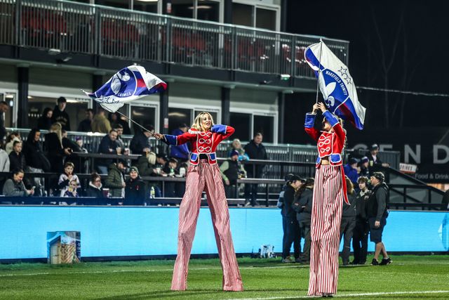 Pre-match entertainment ahead of the Betfred Super League round 5 match Wakefield Trinity vs Leigh Leopards at DIY Kitchens Stadium, Wakefield, United Kingdom on 20 March 2026

(Photo by Alfie Cosgrove/News Images)