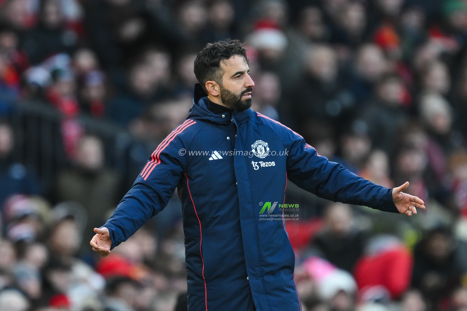 Ruben Amorim Manager of Manchester United reacts during the Premier League match Manchester United vs Bournemouth at Old Trafford, Manchester, United Kingdom, 22nd December 2024

(Photo by Craig Thomas/News Images)