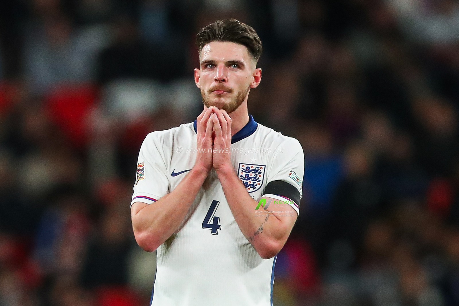 Declan Rice of England reacts during the UEFA Nations League - League B - Group B2 - match England vs Greece at Wembley Stadium, London, United Kingdom, 10th October 2024

(Photo by Gareth Evans/News Images)