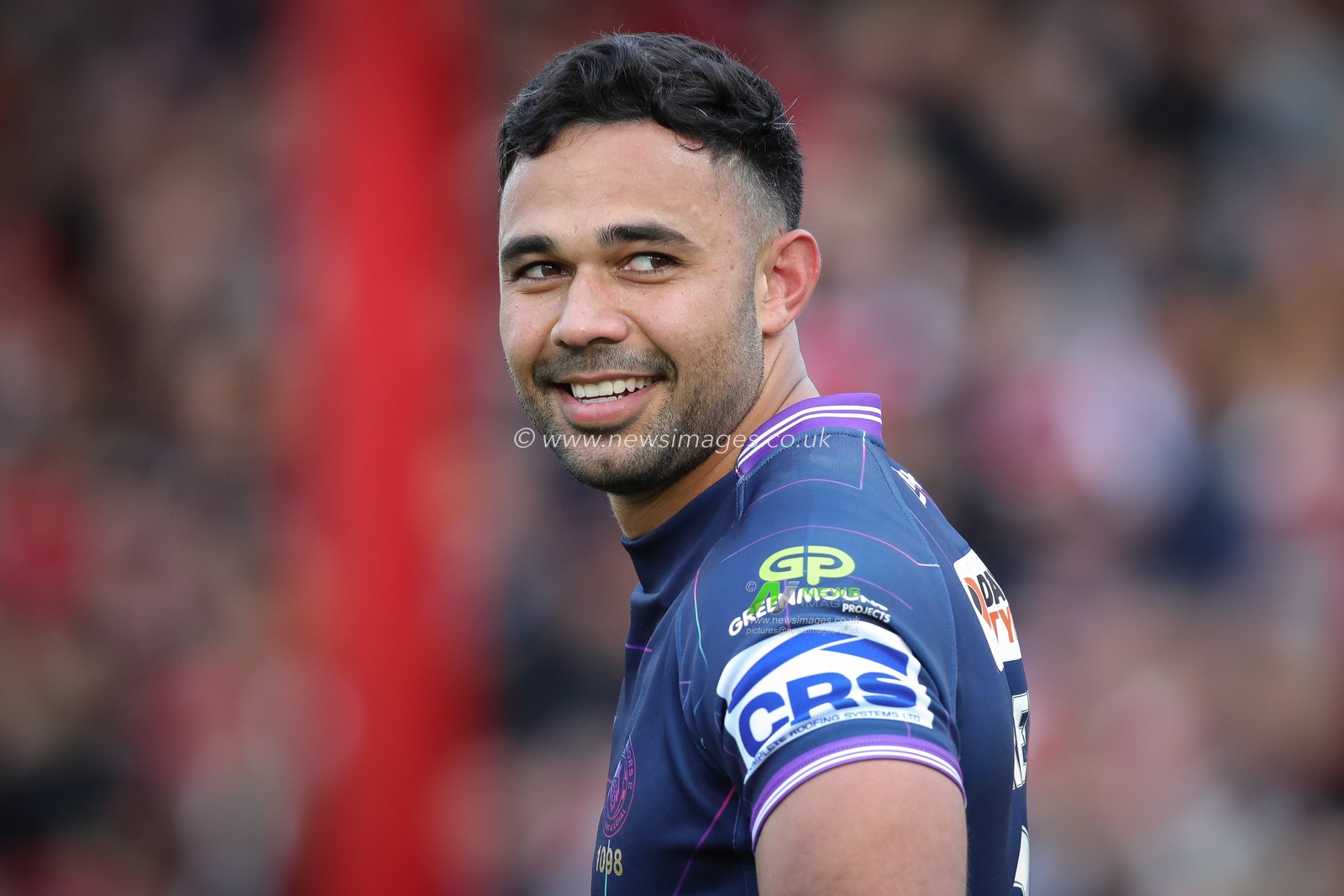 Bevan French #2 of Wigan Warriors smiles to the Hull KR supporters during the Betfred Super League Round 1 match Hull KR vs Wigan Warriors at Sewell Group Craven Park, Kingston upon Hull, United Kingdom, 18th February 2023

(Photo by James Heaton/News Images)