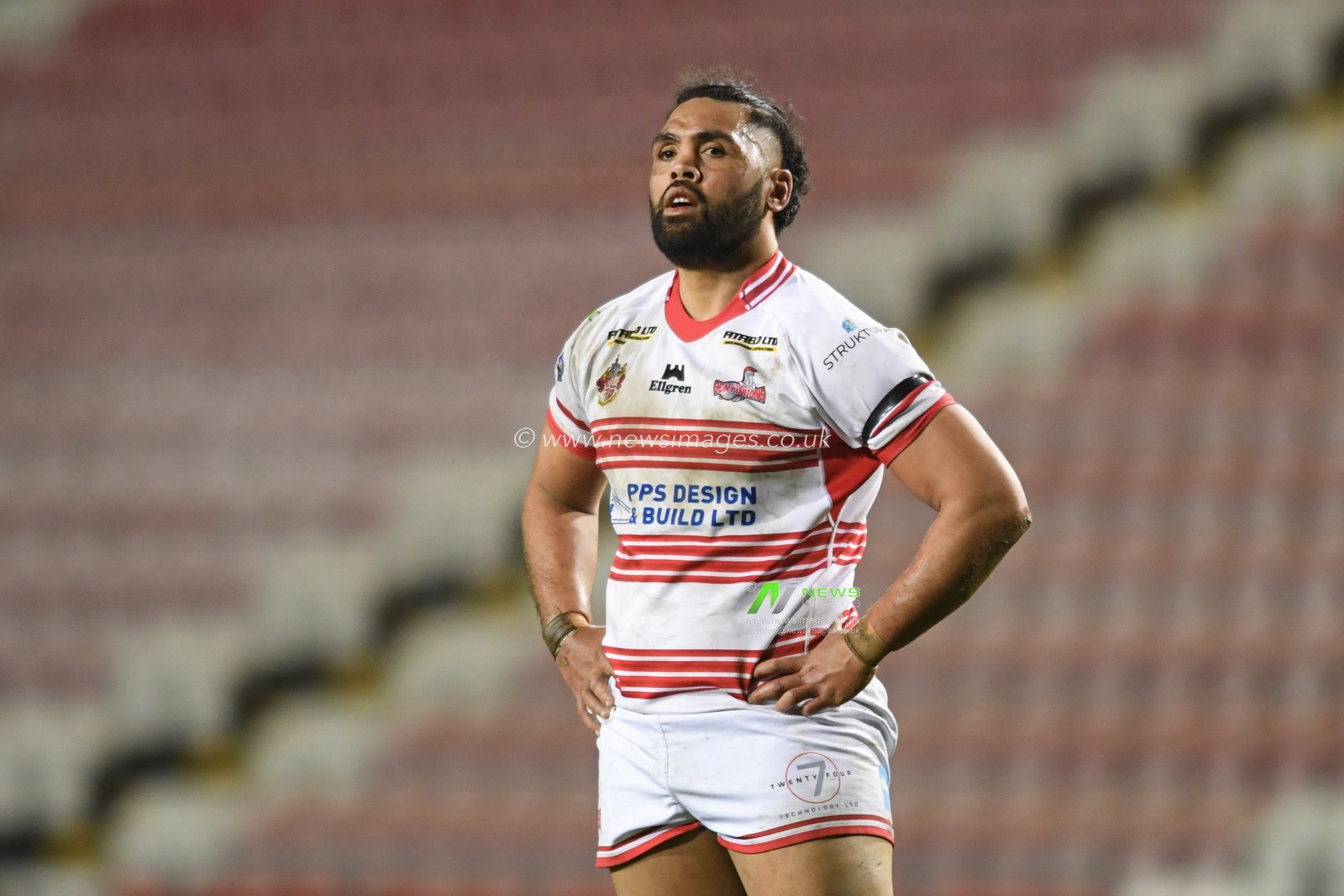 Mark Ioane #10 of Leigh Centurions in action during the game