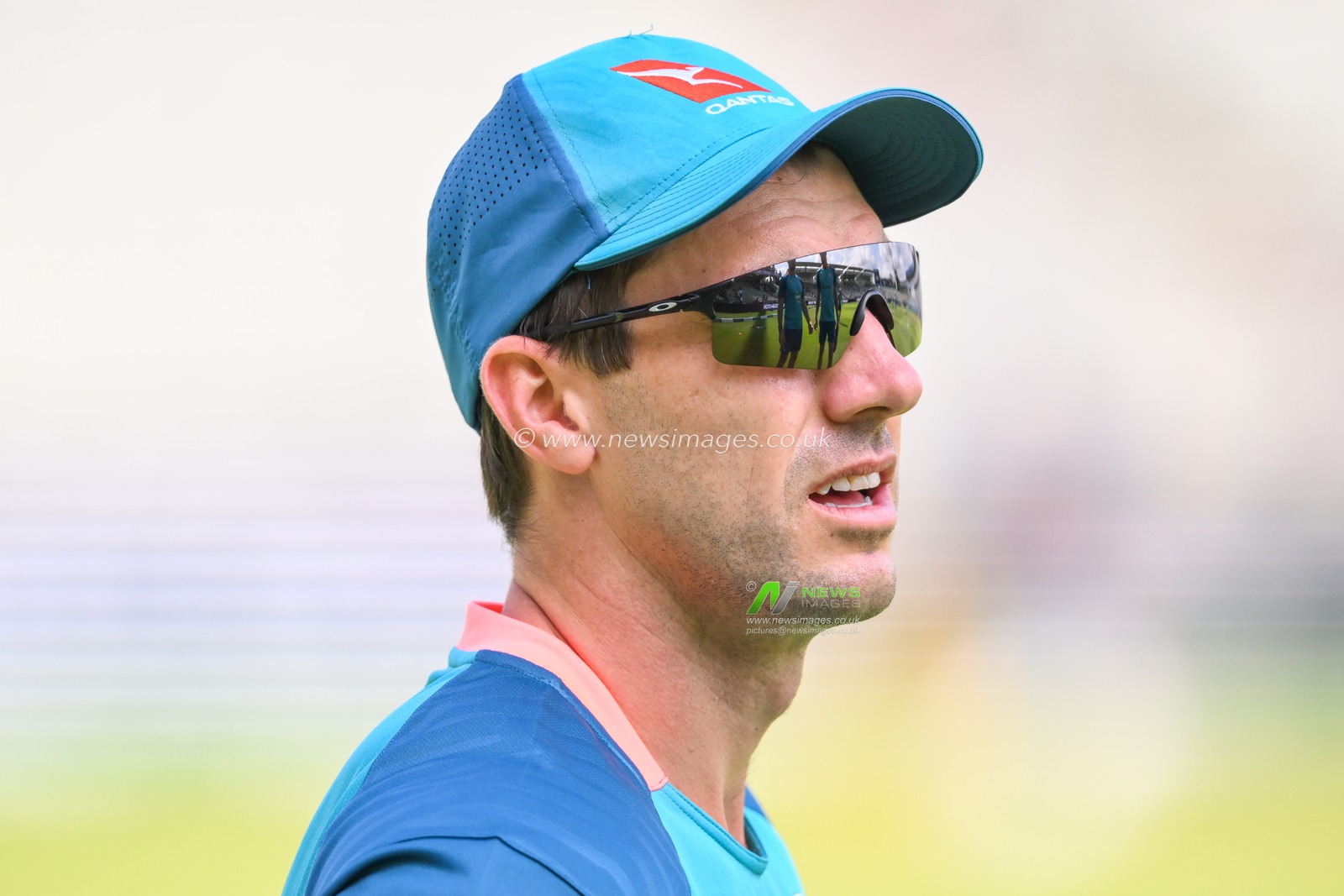 Pat Cummings of Australia during the pre match warm up during the LV= Insurance Ashes Test Series Day 4 match England vs Australia at Edgbaston, Birmingham, United Kingdom, 19th June 2023

(Photo by Craig Thomas/News Images)