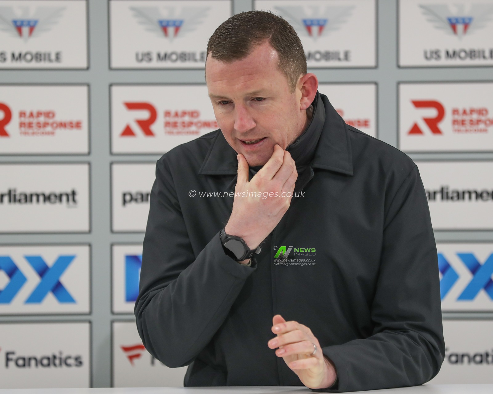 Neill Collins Head coach of Barnsley speaks in the post match press conference during the Sky Bet League 1 match Barnsley vs Carlisle United at Oakwell, Barnsley, United Kingdom, 16th January 2024

(Photo by Alfie Cosgrove/News Images)