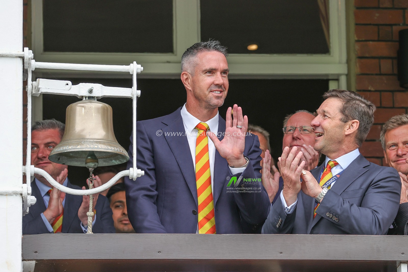 Kevin Pietersen Marylebone Cricket Club honorary member  waves to the fans during the LV= Insurance Ashes Test Series Second Test Day 1 England v Australia at Lords, London, United Kingdom, 28th June 2023

(Photo by Mark Cosgrove/News Images)