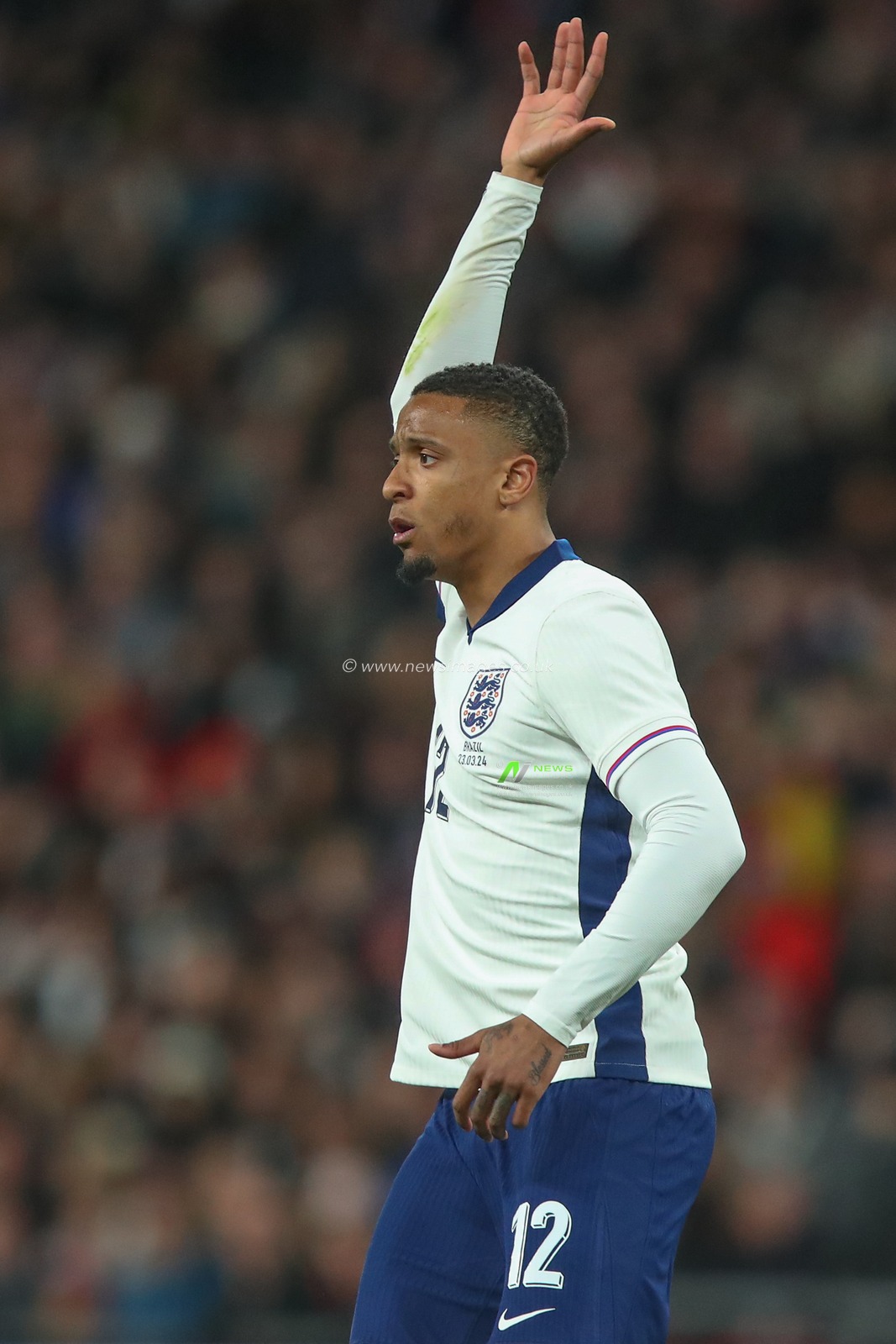 Ezri Konsa of England during the International Friendly match England vs Brazil at Wembley Stadium, London, United Kingdom, 23rd March 2024

(Photo by Gareth Evans/News Images)