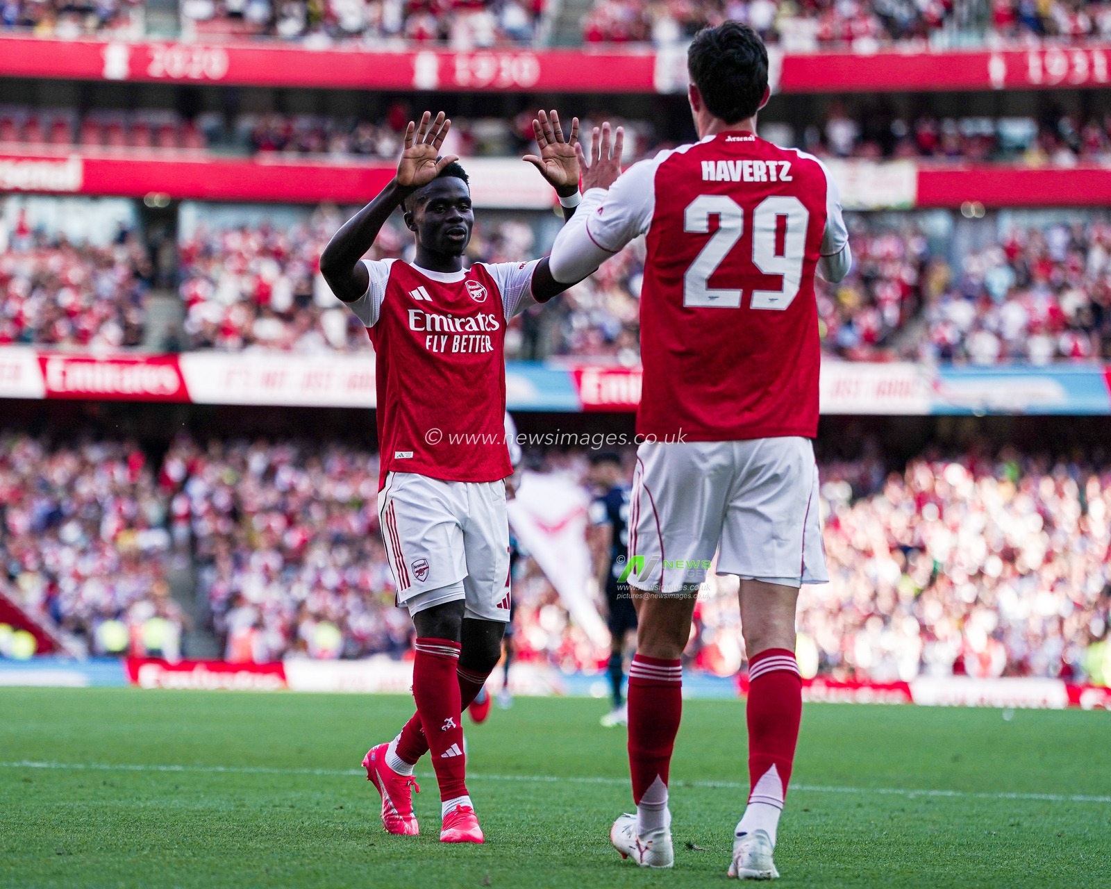 Arsenal celebrate third goal during the Pre-season friendly match Arsenal vs Athletic Bilbao at Emirates Stadium, London, United Kingdom, 9th August 2025

(Photo by Harvey Murphy/News Images)