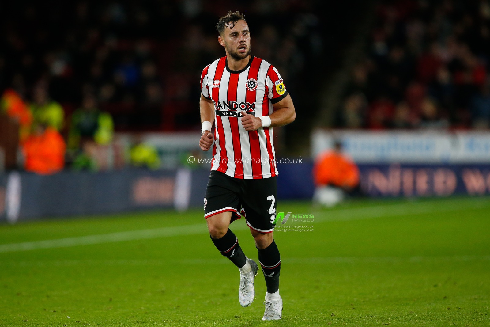 George Baldock #2 of Sheffield United during the Sky Bet Championship match Sheffield United vs Queens Park Rangers at Bramall Lane, Sheffield, United Kingdom, 4th October 2022

(Photo by Ben Early/News Images)