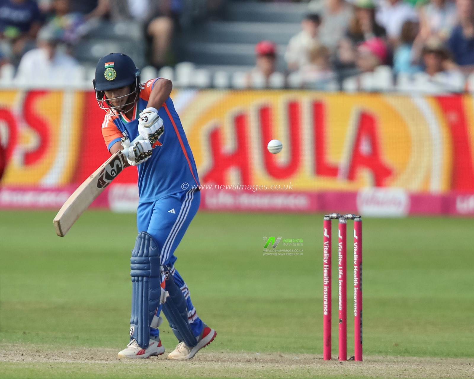 Amanjot Kaur of India in action during the 2nd Vitality IT20 England Women vs India Women at Seat Unique Stadium, Bristol, United Kingdom, 1st July 2025

(Photo by Izzy Poles/News Images)