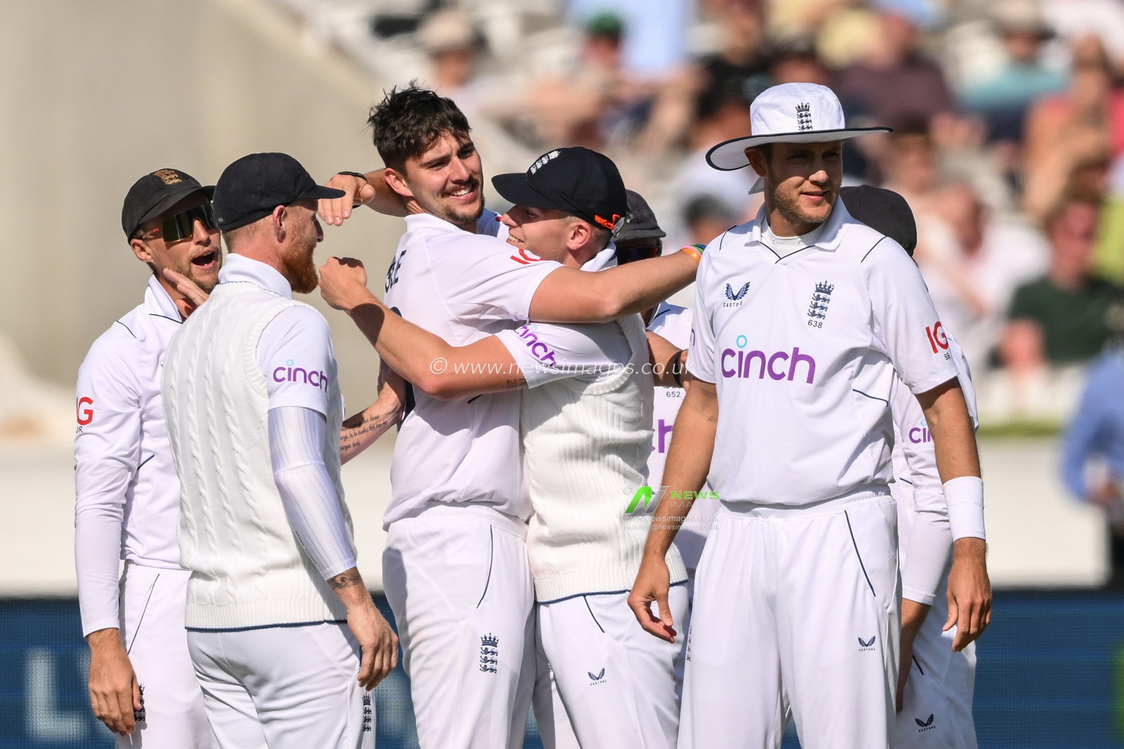 Josh Tongue of England celebrates as he takes his first international wicket bowling Peter Moor of Ireland during the LV= Insurance Test match Day 2 England vs Ireland at Lords, London, United Kingdom, 2nd June 2023

(Photo by Craig Thomas/News Images)