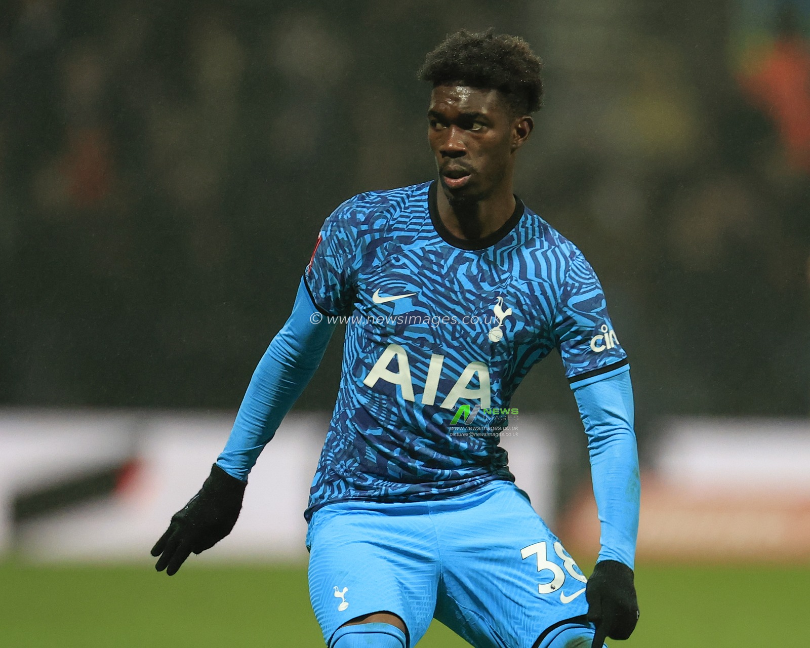 Yves Bissouma #38 of Tottenham Hotspur in action during the Emirates FA Cup Fourth Round match Preston North End vs Tottenham Hotspur at Deepdale, Preston, United Kingdom, 28th January 2023

(Photo by Conor Molloy/News Images)