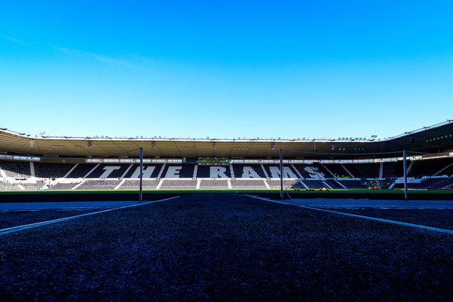A general view of the pitch and stands during the Sky Bet Championship match Derby County vs Swansea City at Pride Park Stadium, Derby, United Kingdom on 14 February 2026

(Photo by Maynard Manyowa/News Images)