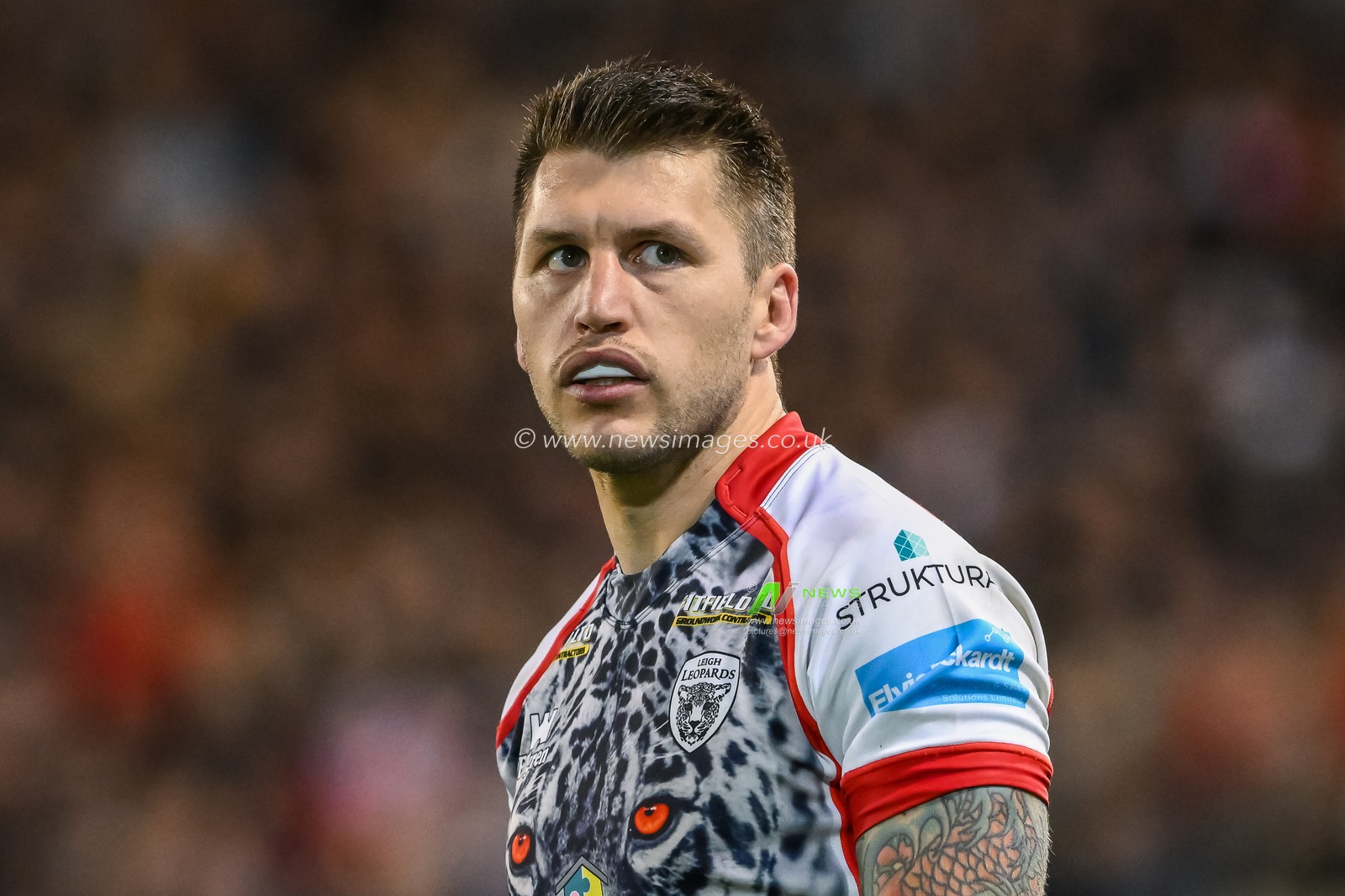 Tom Briscoe #2 of Leigh Leopards during the Betfred Super League Round 7 match Leigh Leopards vs Wigan Warriors at Leigh Sports Village, Leigh, United Kingdom, 30th March 2023

(Photo by Craig Thomas/News Images)