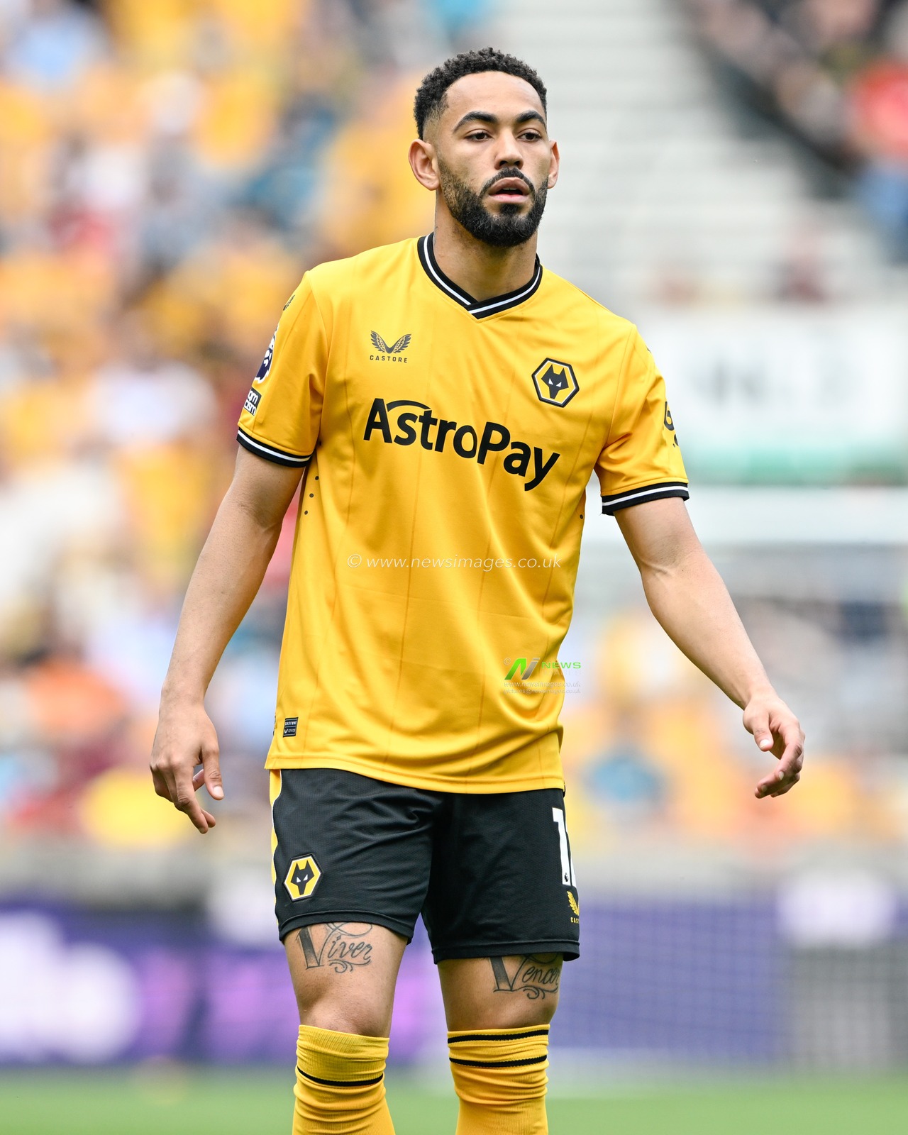 Matheus Cunha of Wolverhampton Wanderers, during the Premier League match Wolverhampton Wanderers vs Crystal Palace at Molineux, Wolverhampton, United Kingdom, 11th May 2024

(Photo by Cody Froggatt/News Images)