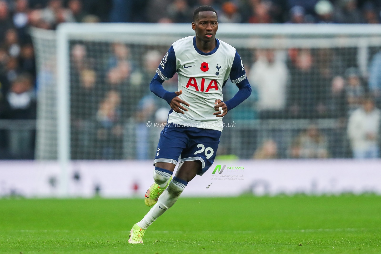 Pape Matar Sarr of Tottenham Hotspur in action during the Premier League match Tottenham Hotspur vs Ipswich Town at Tottenham Hotspur Stadium, London, United Kingdom, 10th November 2024

(Photo by Izzy Poles/News Images)