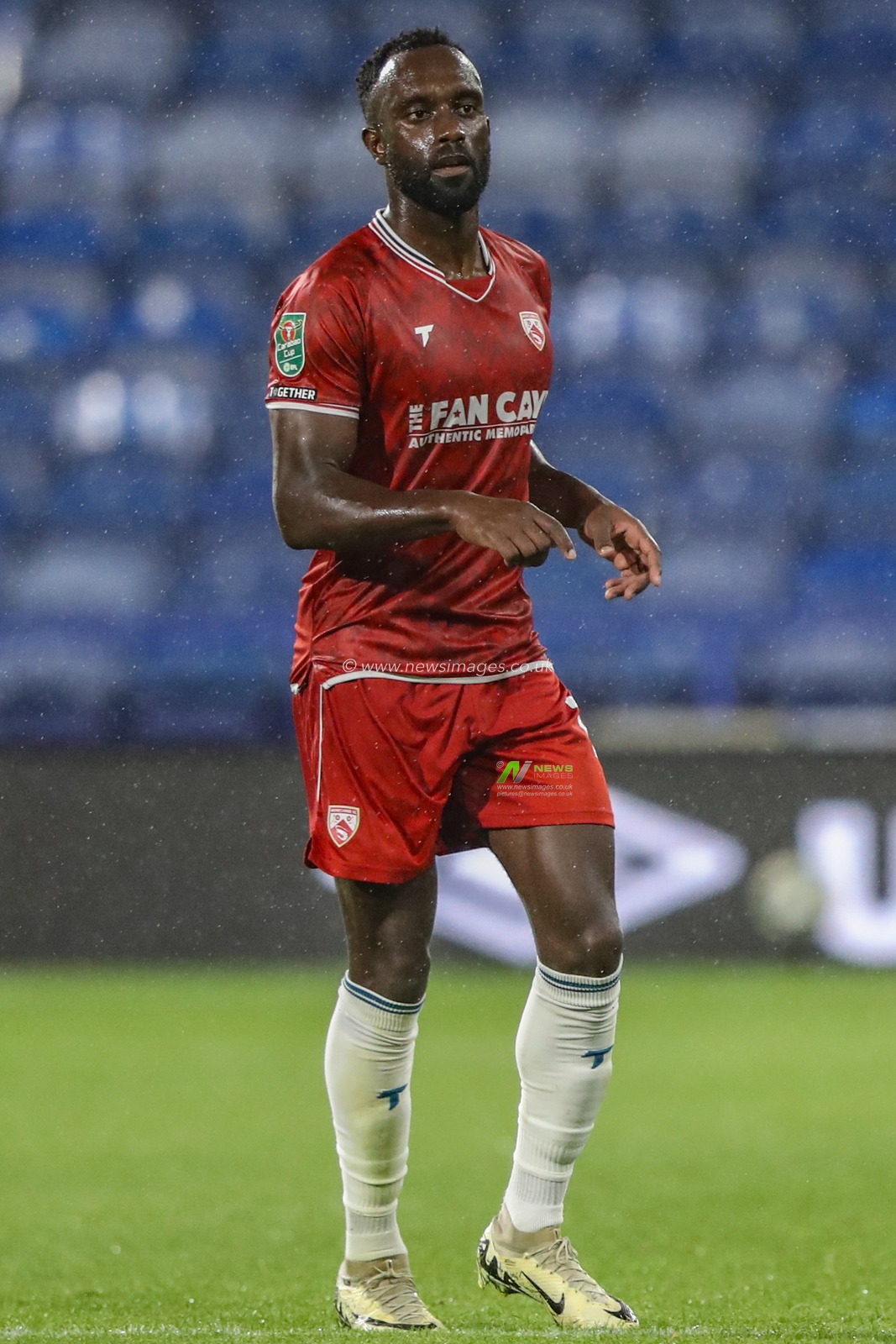 Jordan Slew of Morecambe during the Carabao Cup match Huddersfield Town vs Morecambe at John Smith's Stadium, Huddersfield, United Kingdom, 13th August 2024

(Photo by Alfie Cosgrove/News Images)