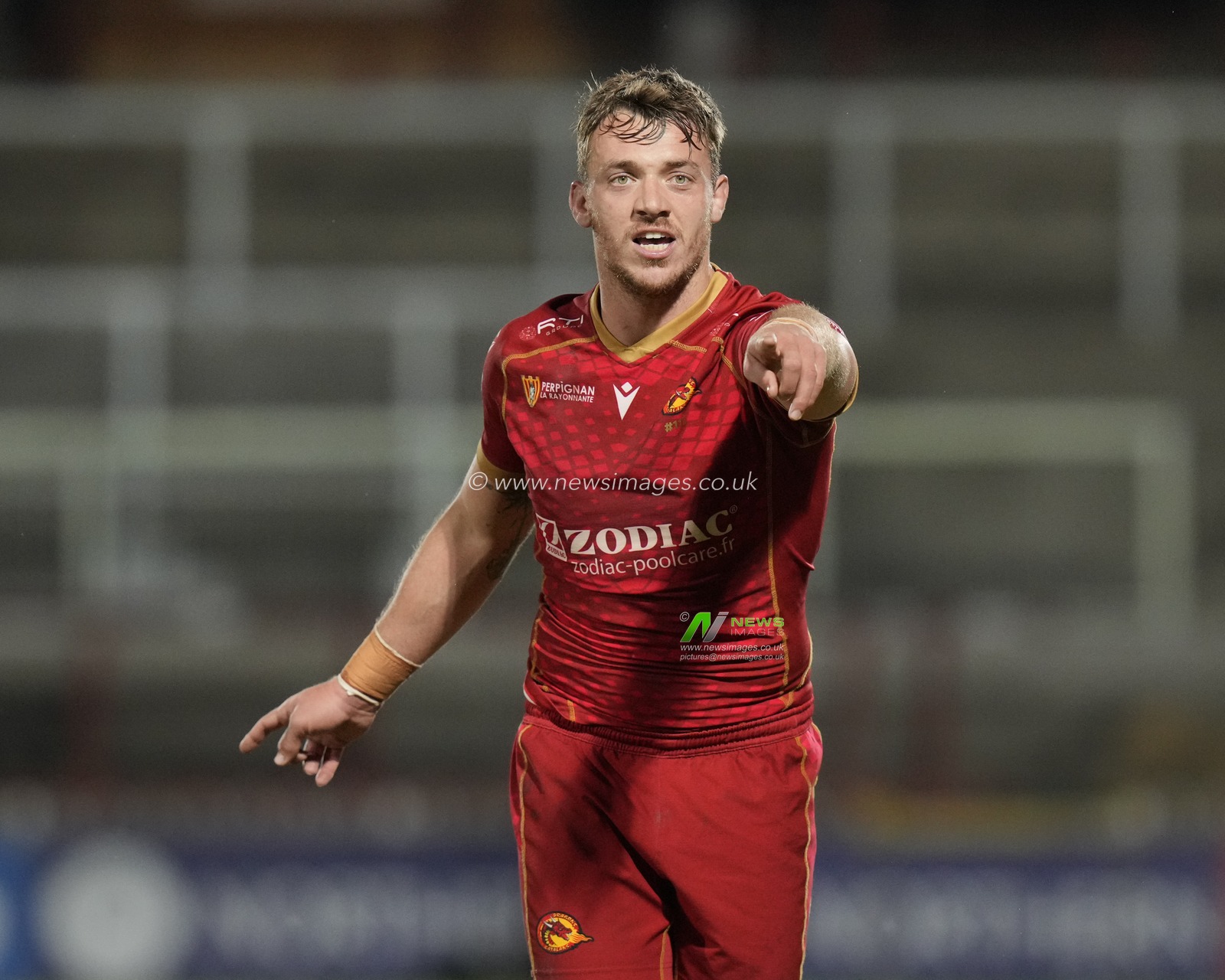 Paul Seguier #12 of Catalans Dragons shouts instructions during the Betfred Super League  Round 1 match Wakefield Trinity vs Catalans Dragons at The Be Well Support Stadium, Wakefield, United Kingdom, 17th February 2023

(Photo by Steve Flynn/News Images)