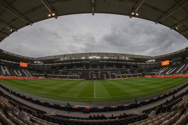 A general view of MKM Stadium ahead of the Pre-season friendly match Hull City vs Sunderland at MKM Stadium, Hull, United Kingdom, 29th July 2025

(Photo by Alfie Cosgrove/News Images)