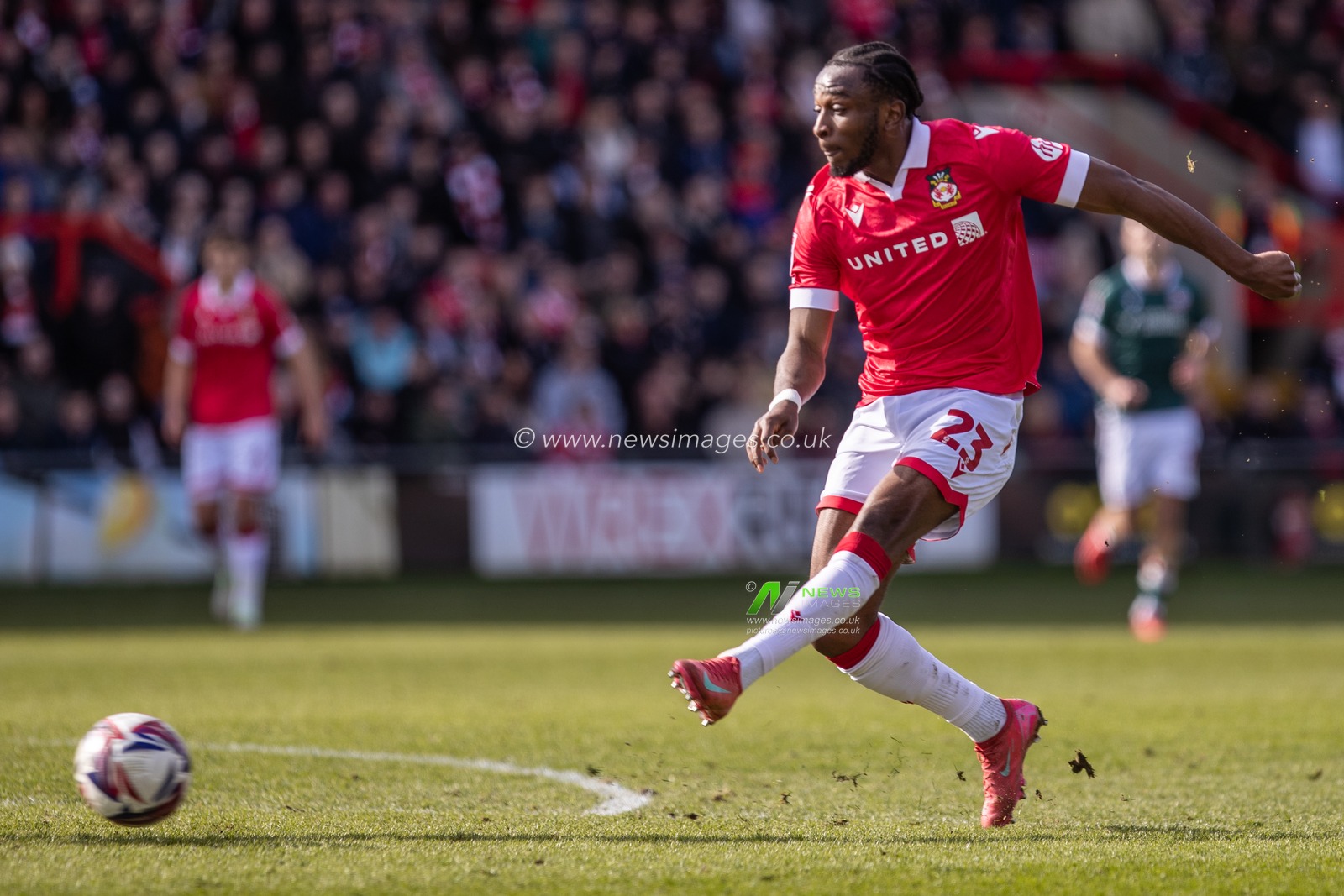 Sebastien Revan of Wrexham AFC during the Sky Bet League 1 match Wrexham vs Bolton Wanderers at SToK Cae Ras, Wrexham, United Kingdom, 1st March 2025

(Photo by Nik Mesney/News Images)