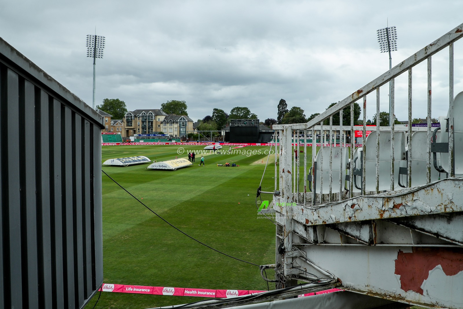 A general view of The Cloud County Ground prior to the 3rd Vitality IT20 Series match England Women vs West Indies Women at The Cloud County Ground, Chelmsford, United Kingdom, 26th May 2025

(Photo by Izzy Poles/News Images)