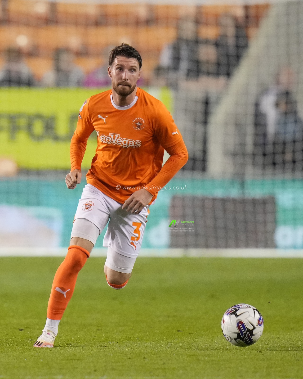 James Husband #3 of Blackpool during the Sky Bet League 1 match Blackpool vs Port Vale at Bloomfield Road, Blackpool, United Kingdom, 15th August 2023

(Photo by Steve Flynn/News Images)