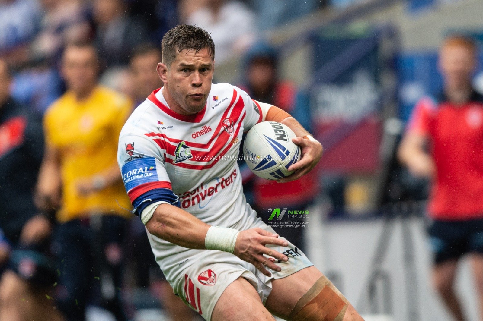 27th July 2019 , University of Bolton Stadium, Bolton, England; 2019 Coral Challenge Cup Semi-Final, St Helens vs Halifax RLFC ; Louie McCarthy-Scarsbrook of St Helens during the game


Credit: Richard Long/News Images