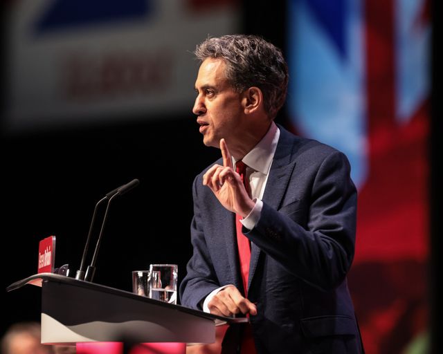 Ed Milliband MP, Secretary of State for Energy Security and Net Zero addresses conference during the Labour Party Annual Conference 2025 Day 4 at ACC, Liverpool, United Kingdom, 1st October 2025

(Photo by Mark Cosgrove/News Images)