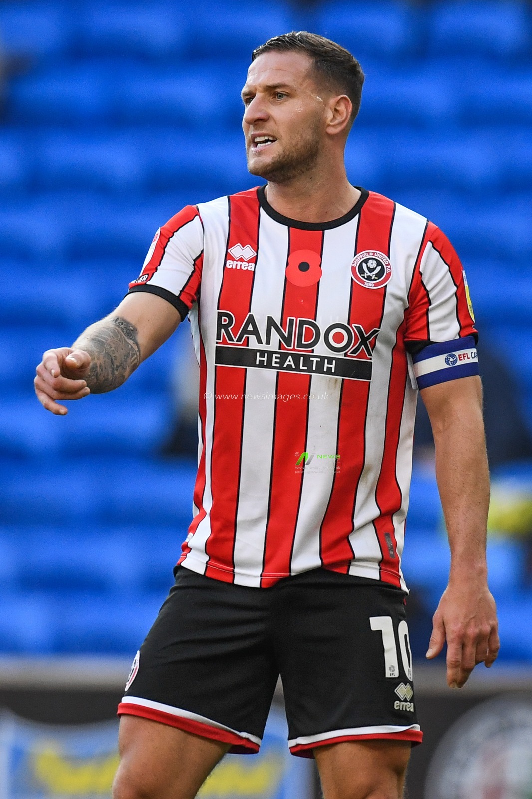 Billy Sharp #10 of Sheffield United during the Sky Bet Championship match Cardiff City vs Sheffield United at Cardiff City Stadium, Cardiff, United Kingdom, 12th November 2022

(Photo by Mike Jones/News Images)