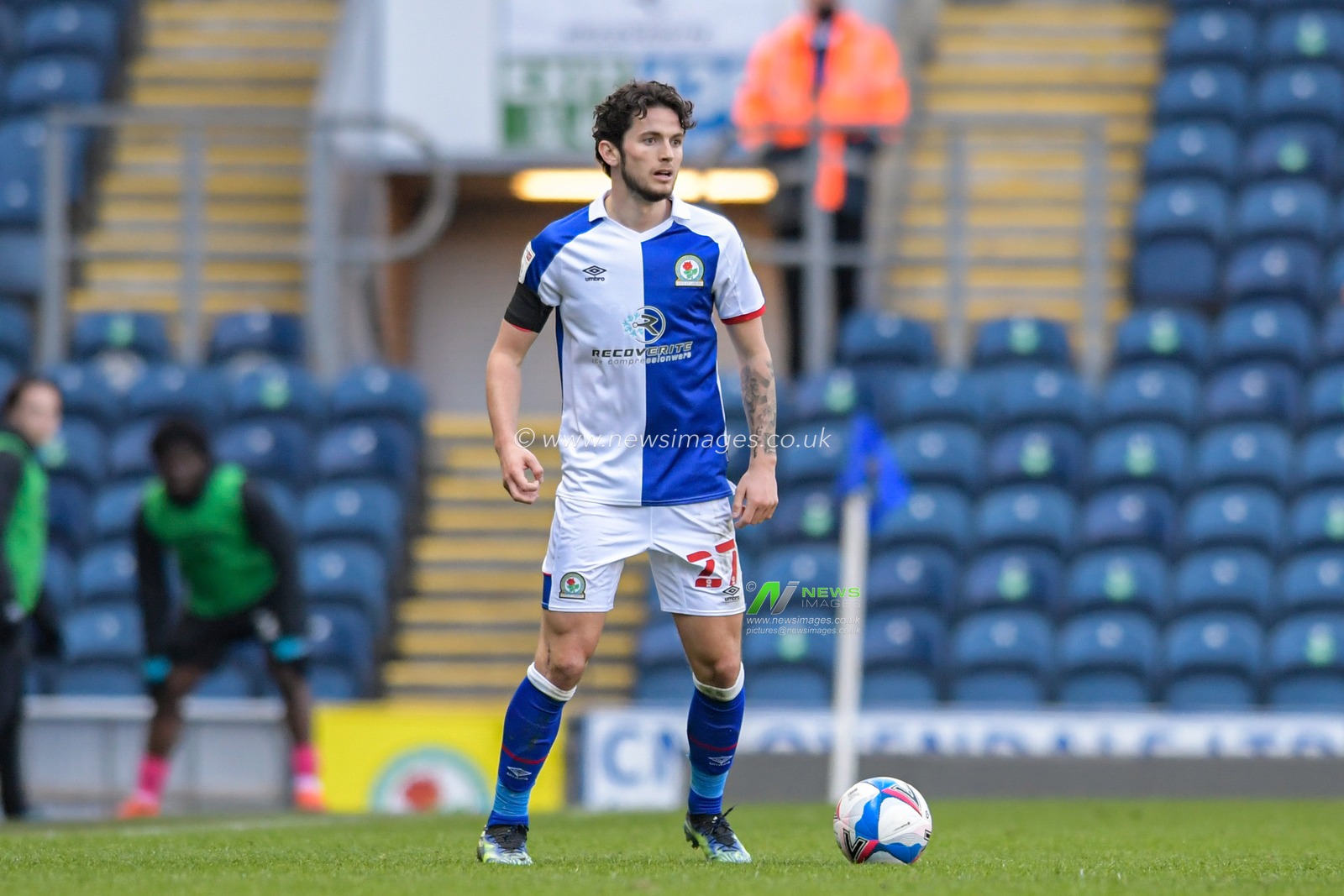 Lewis Travis #27 of Blackburn Rovers in action during the game