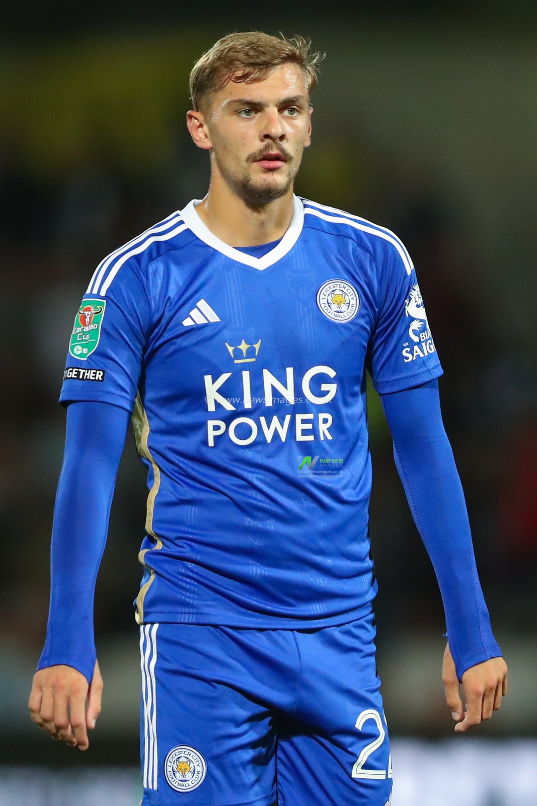 Kiernan Dewsbury-Hall #22 of Leicester City during the Carabao Cup match Burton Albion vs Leicester City at Pirelli Stadium, Burton upon Trent, United Kingdom, 9th August 2023

(Photo by Gareth Evans/News Images)