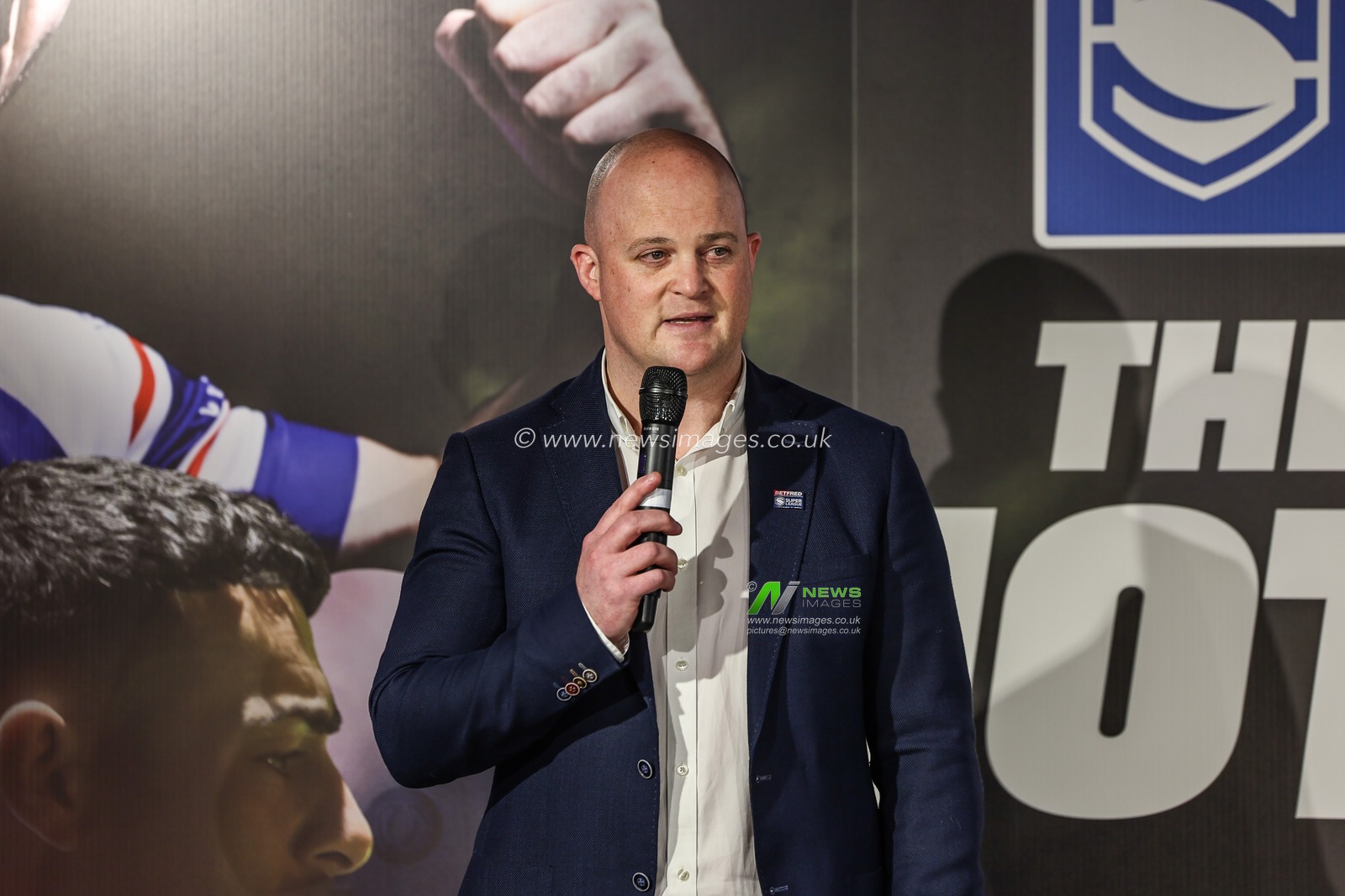 Rhodri Jones Managing Director of Rugby League Commercial during the 2025 Betfred Super League season launch at Co-op Live, Manchester, United Kingdom, 5th February 2025

(Photo by Mark Cosgrove/News Images)
