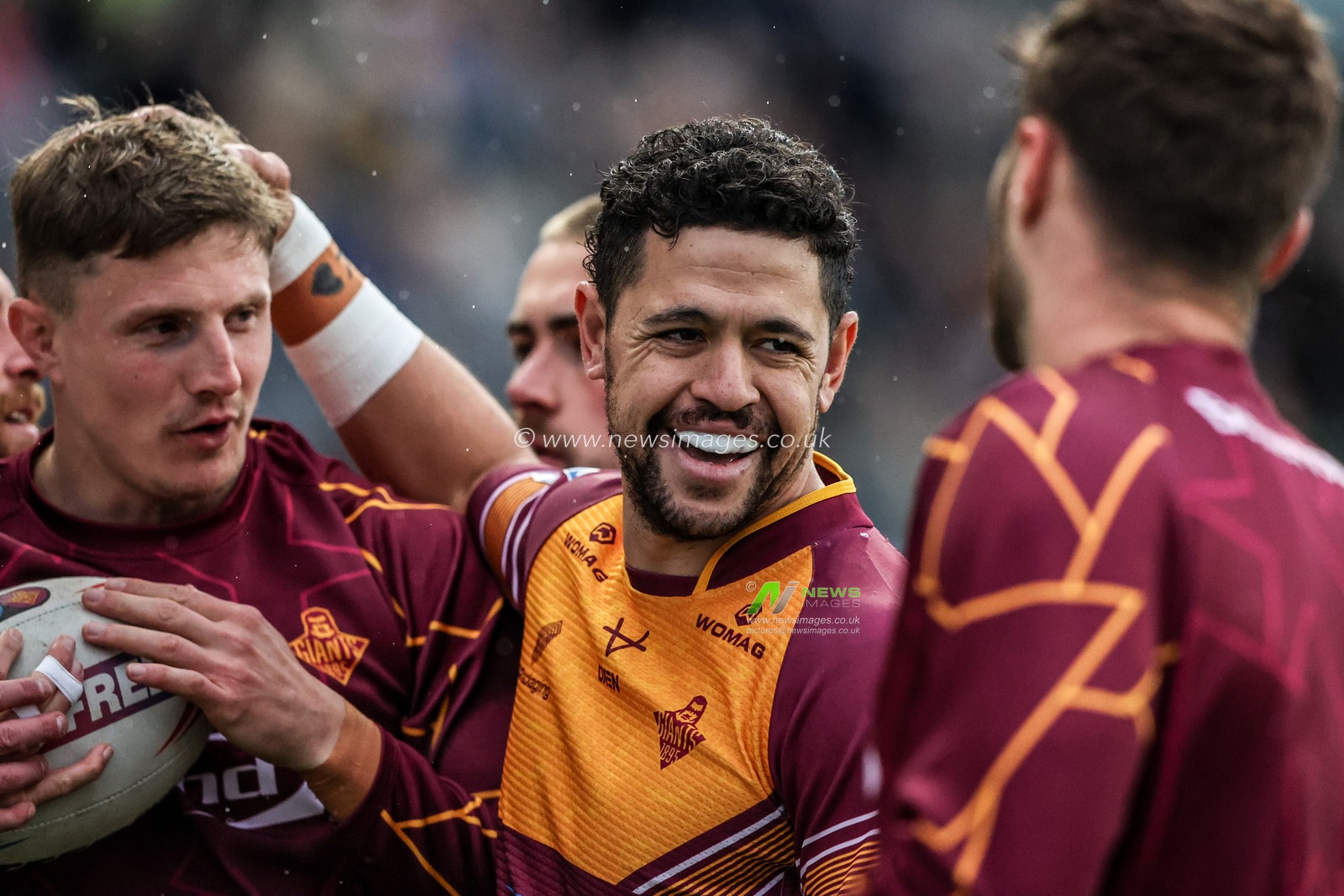Jacob Gagai of Huddersfield Giants during pre-game warm up during the Betfred Super League Round 8 match Leeds Rhinos vs Huddersfield Giants at Headingley Stadium, Leeds, United Kingdom, 18th April 2025

(Photo by Alfie Cosgrove/News Images)