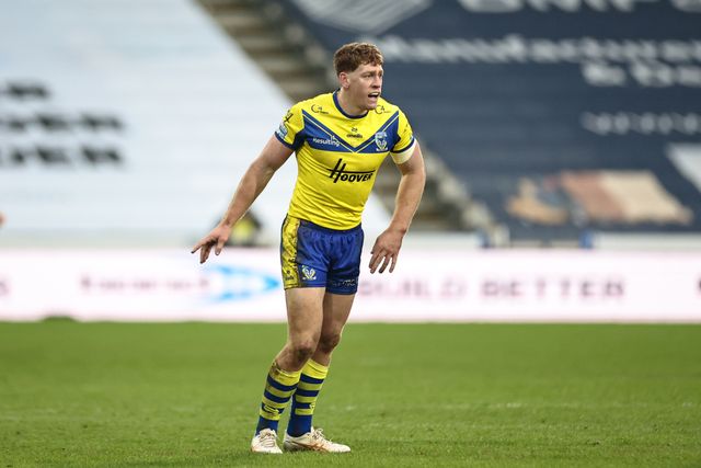 Dan Russell of Warrington Wolves during the Betfred Super League Round 1 match Huddersfield Giants vs Warrington Wolves at John Smith's Stadium, Huddersfield, United Kingdom, 16th February 2025

(Photo by Mark Cosgrove/News Images)