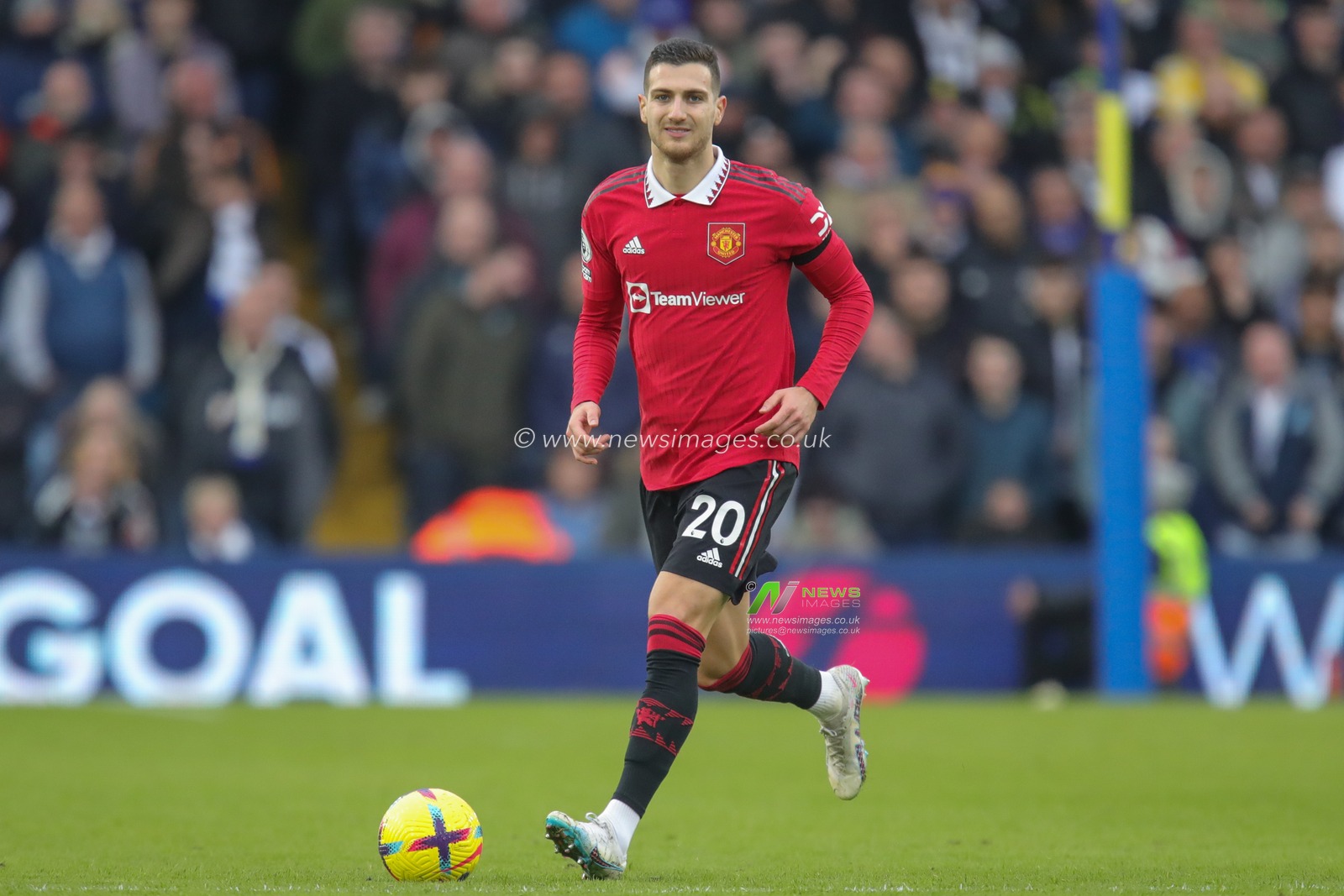 Diogo Dalot #20 of Manchester United in action during the Premier League match Leeds United vs Manchester United at Elland Road, Leeds, United Kingdom, 12th February 2023

(Photo by James Heaton/News Images)