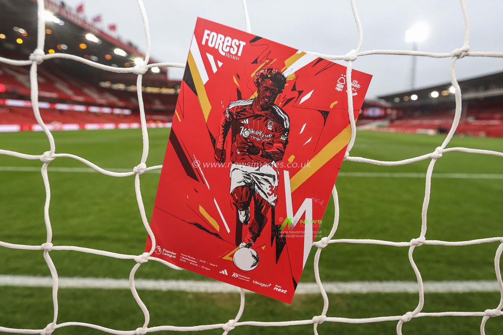 Ola Aina of Nottingham Forest on the cover of the match day programme during the Premier League match Nottingham Forest vs Southampton at City Ground, Nottingham, United Kingdom, 19th January 2025

(Photo by Alfie Cosgrove/News Images)