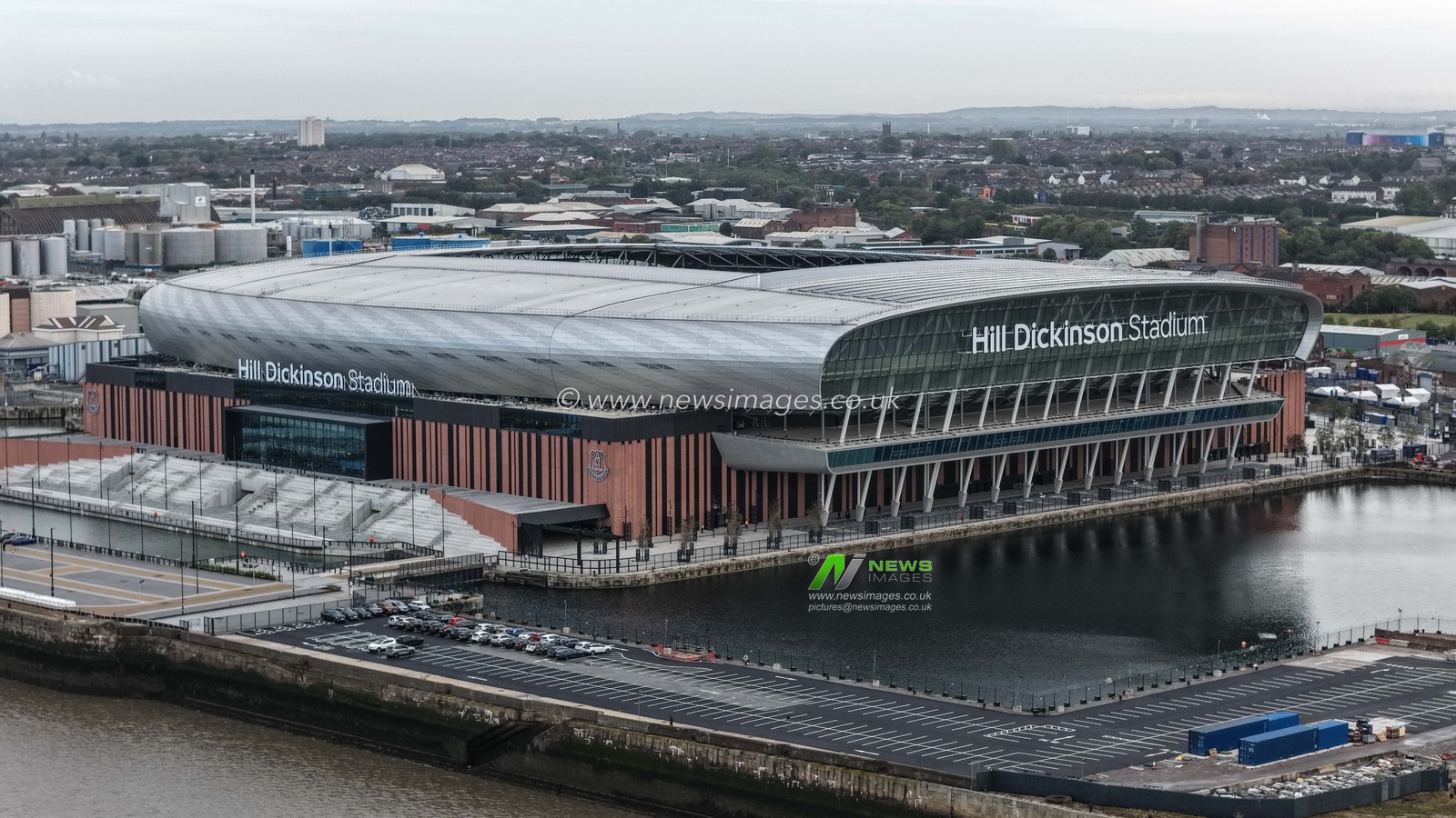 An aerial view of The Hill Dickinson Stadium during the Premier League match Everton vs Aston Villa at Hill Dickinson Stadium, Liverpool, United Kingdom, 13th September 2025

(Photo by Mark Cosgrove/News Images)