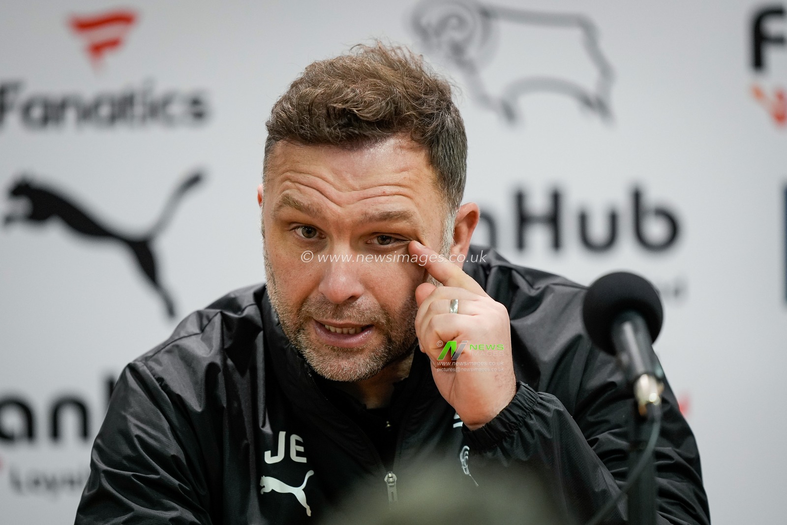 John Eustace manager of Derby County during the manager post match press conference during the Sky Bet Championship match Derby County vs Wrexham at Pride Park Stadium, Derby, United Kingdom, 4th January 2026

(Photo by Maynard Manyowa/News Images)

*** GER AUT SUI OUT ***