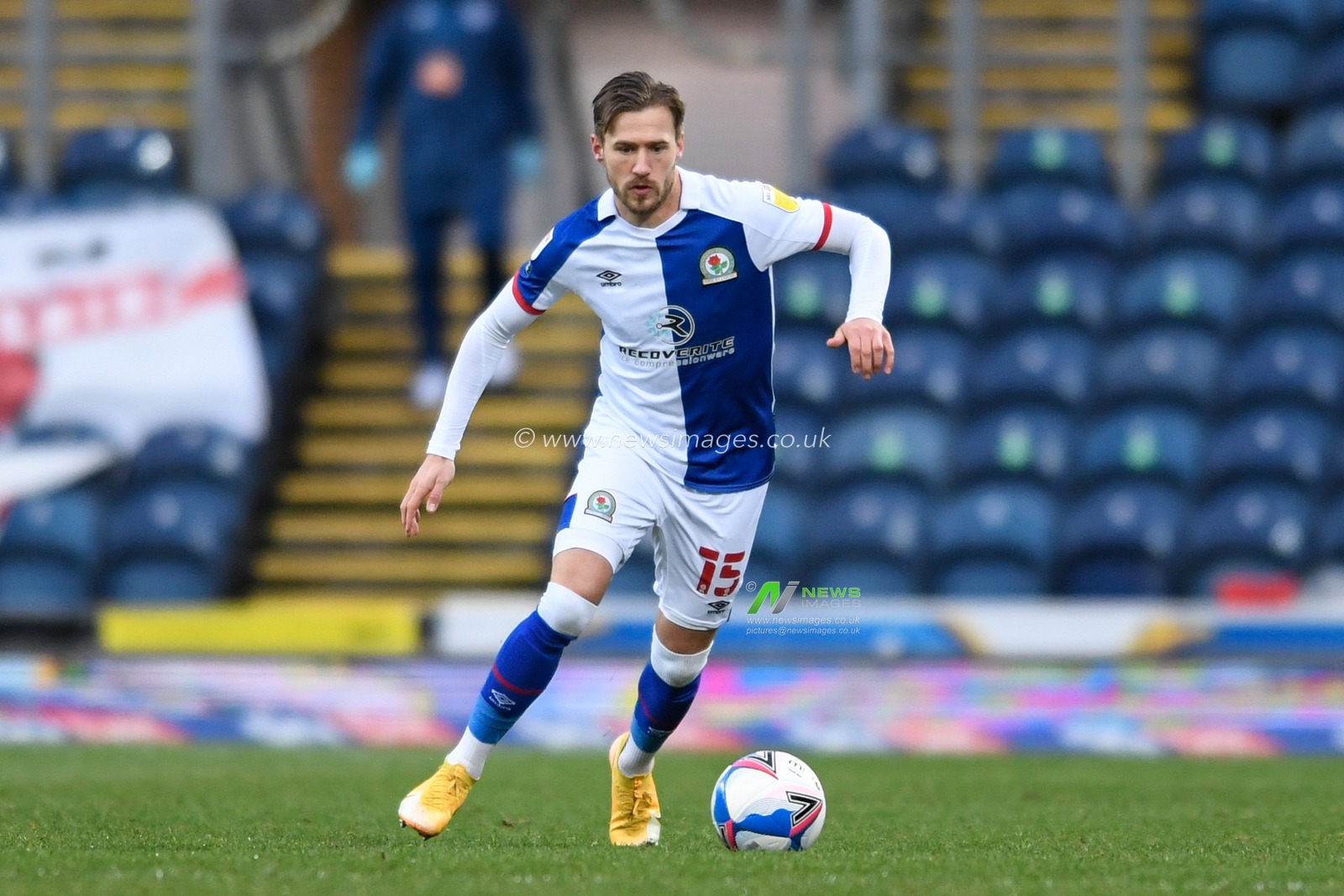 Barry Douglas #15 of Blackburn Rovers in action during the game