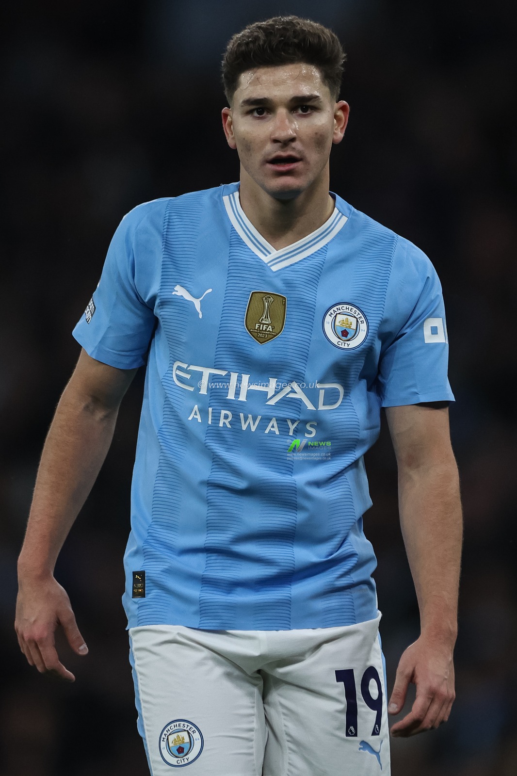 JuliÃ¡n Ãlvarez of Manchester City during the Premier League match Manchester City vs Burnley at Etihad Stadium, Manchester, United Kingdom, 31st January 2024

(Photo by Mark Cosgrove/News Images)