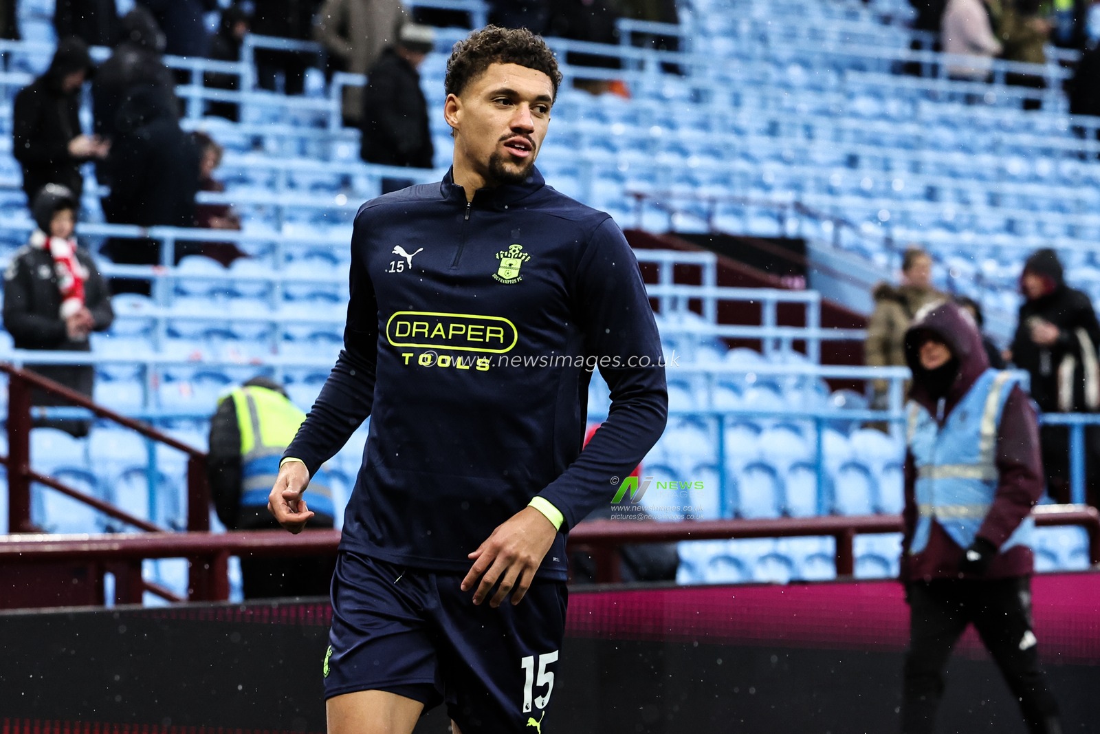 Nathan Wood of Southampton during the pre-game warm up ahead of the Premier League match Aston Villa vs Southampton at Villa Park, Birmingham, United Kingdom, 7th December 2024

(Photo by Mark Cosgrove/News Images)