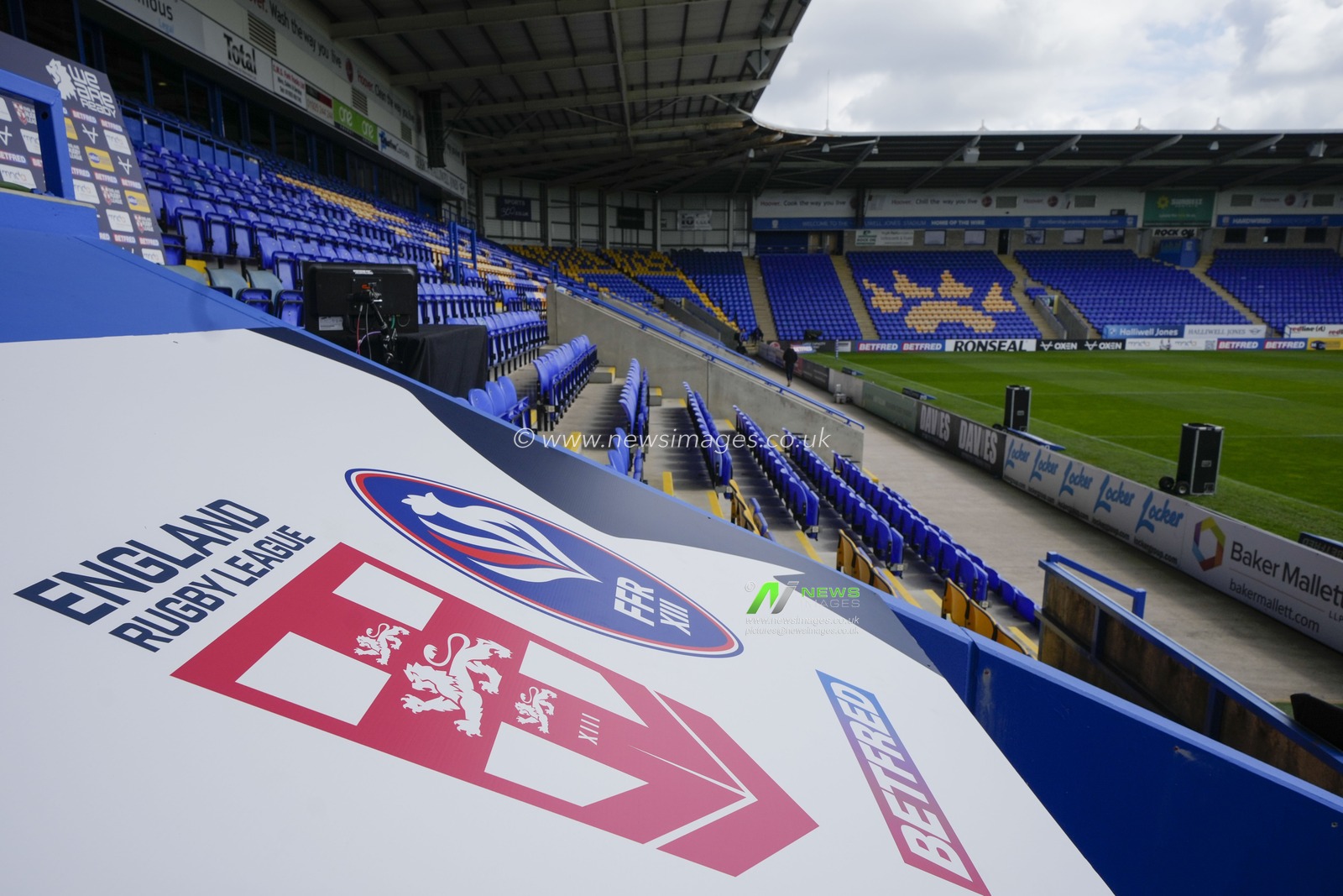 A general view of the Halliwell Jones Stadium before the Mid Season International match England Women vs France Women at Halliwell Jones Stadium, Warrington, United Kingdom, 29th April 2023

(Photo by Steve Flynn/News Images)