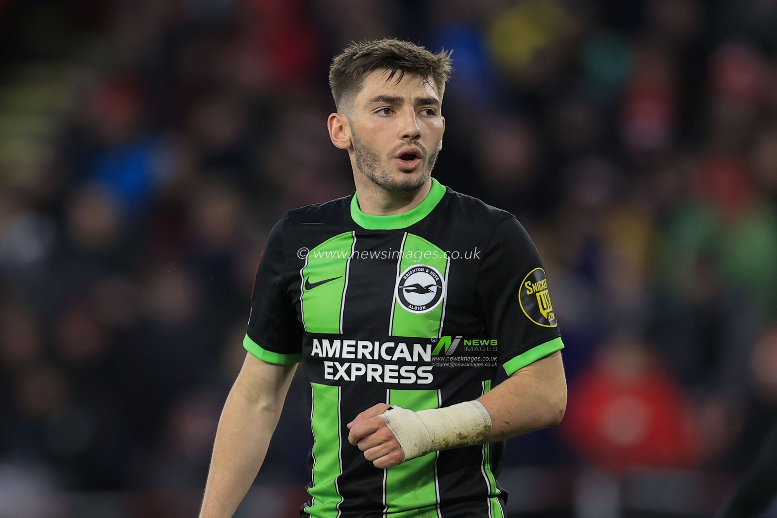 Billy Gilmour of Brighton & Hove Albion during the Emirates FA Cup Fourth Round match Sheffield United vs Brighton and Hove Albion at Bramall Lane, Sheffield, United Kingdom, 27th January 2024

(Photo by Conor Molloy/News Images)
