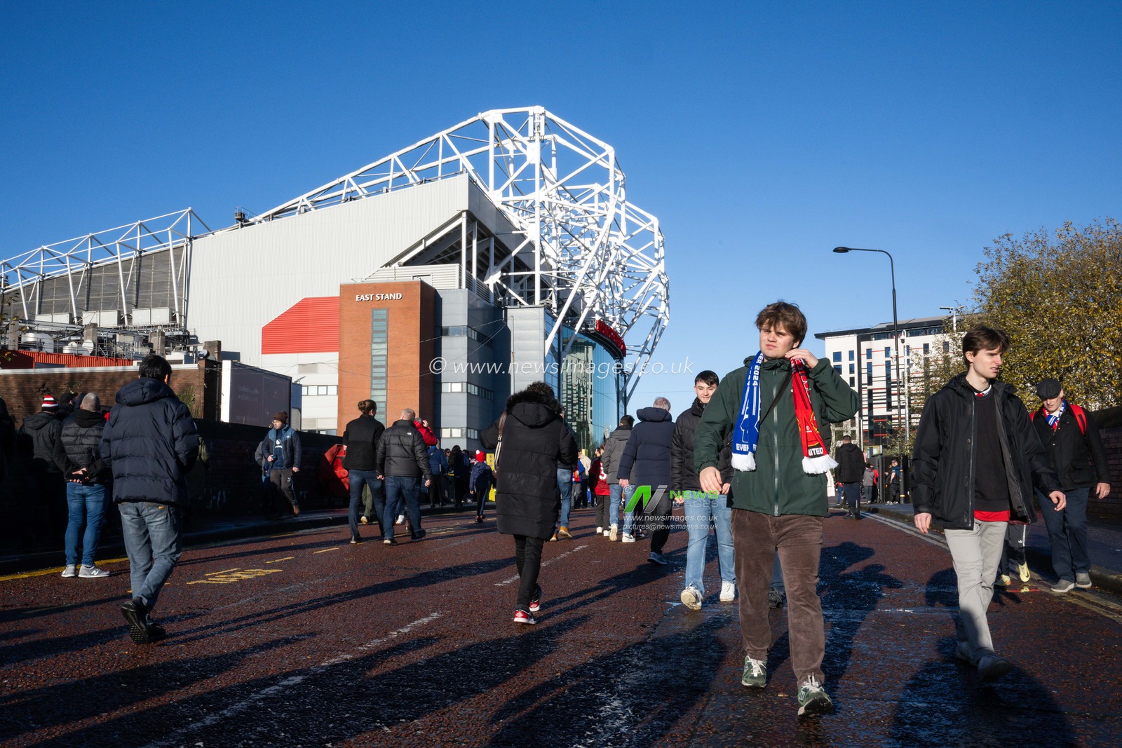 Fans begin to arrive ahead of the Premier League match Manchester United vs Everton at Old Trafford, Manchester, United Kingdom, 1st December 2024

(Photo by Craig Thomas/News Images)