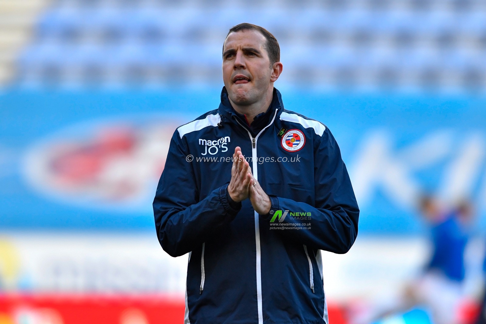 30th November 2019, DW Stadium, Wigan, England; Sky Bet Championship, Wigan Athletic v Reading : Reading Coach, John O'Shea leads a pre game warm up

Credit: Simon Whitehead/News Images