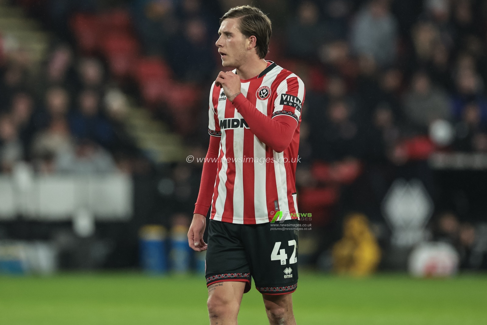 Sydie Peck of Sheffield United during the Sky Bet Championship match Sheffield United vs Portsmouth at Bramall Lane, Sheffield, United Kingdom, 26th November 2025

(Photo by Mark Cosgrove/News Images)

*** GER AUT SUI OUT ***