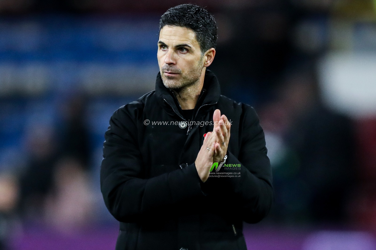 Mikel Arteta manager of Arsenal celebrates 0-2 win after the Premier League match Burnley vs Arsenal at Turf Moor, Burnley, United Kingdom, 1st November 2025

(Photo by Jorge Horsted/News Images)

*** GER AUT SUI OUT ***