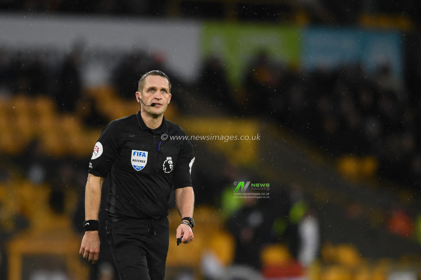 Referee Craig Pawson in action during the game