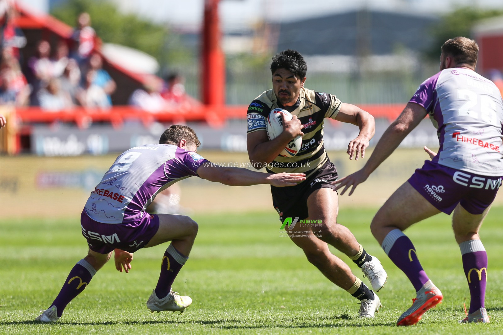 James Bell (13) of Leigh Centurions in action during the game