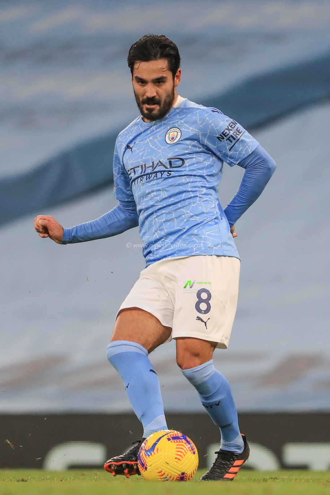 Ilkay Gundogan #8 of Manchester City in action during the game